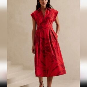 Banana Republic Poplin Midi Dress